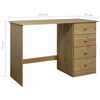 vidaXL Schreibtisch mit 4 Schubladen 110x50x74 cm Massivholz Kiefer