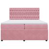 vidaXL Boxspringbett mit Matratze Rosa 200x200 cm Samt