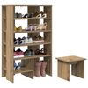 vidaXL Schuhschrank mit Regal 2 pcs Artisan-Eiche Holzwerkstoff