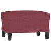 vidaXL 3-Sitzer-Sofa mit Hocker Weinrot 180 cm Stoff