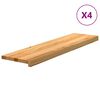 vidaXL Treppenstufen 4 Stk. Hellbraun 100x30x2 cm Massivholz Eiche