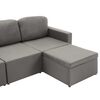 vidaXL Modulares 3-Sitzer-Schlafsofa Taupe Stoff