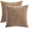 vidaXL Kissenbezug 2 pcs HEERLEN Braun 40 x 40 cm Chenille-Stoff