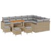 vidaXL Gartensofa-set 13 stk. Beige Poly-Rattan