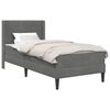 vidaXL Bettgestell mit Matratze Dunkelgrau 90 x 200 cm Samt