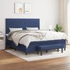vidaXL Boxspringbett mit Matratze Blau 180x200 cm Stoff