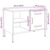 vidaXL TV-Schrank Schwarz 68x39x50,5 cm Stahl