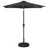 vidaXL Gartenparasol mit LED-Lichtern und Sockel 230 x 230 cm
