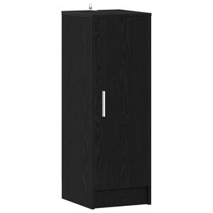 vidaXL Schuhschrank 32 x 35 x 92 cm Holzwerkstoff Schwarz Eichen-Optik