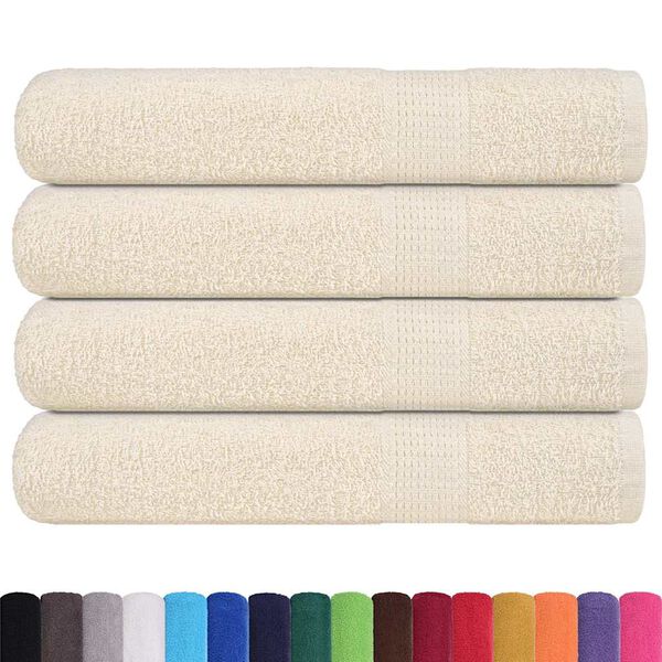 vidaXL Saunat&uuml;cher FROGN 4 Stk. Creme 80x200 cm 360 g/m&sup2;