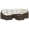 vidaXL Garten-Sofa-Set 7 pcs Braun 55 x 62 x 69 cm Poly Rattan