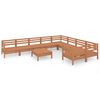 vidaXL 10-tlg. Garten-Lounge-Set Honigbraun Massivholz Kiefer