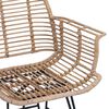 vidaXL Esszimmerstuhl 2 pcs Natur 57 x 54,5 x 85 cm Rattan und Eisen