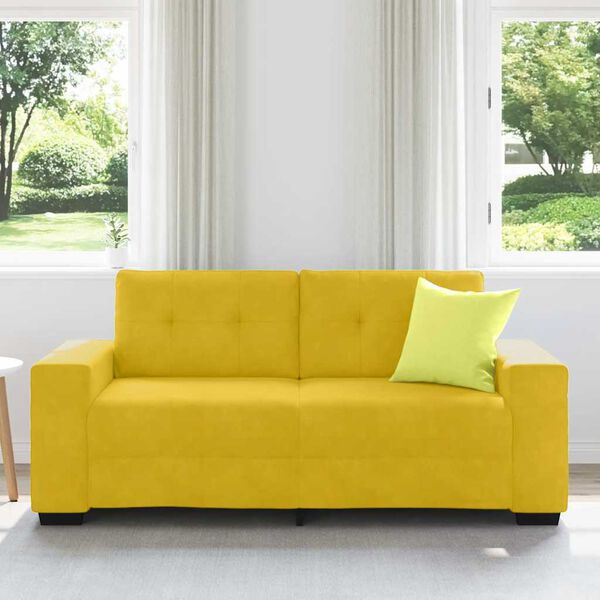 vidaXL Zweisitzer-Sofa Gelb 180x77x82 cm Samt