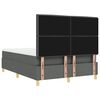 vidaXL LED Boxspringbett mit Matratze Dunkelgrau 140 x 190 cm Stoff