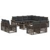 vidaXL Gartensofa-set 12 stk. Grau und Dunkelgrau Poly-Rattan