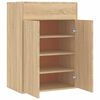 vidaXL Schuhschrank Sonoma-Eiche 60x35x84 cm Holzwerkstoff