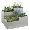 vidaXL Gartenblumentopf Silber 100 x 100 x 60 cm Verzinkter Stahl