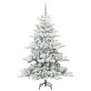 vidaXL K&uuml;nstlicher klappbarer Weihnachtsbaum Wei&szlig; 150 cm PVC und Stahl