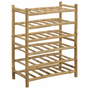vidaXL Weinregal Natur 57 x 29,5 x 72 cm Bambus