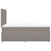 vidaXL Boxspringbett mit Matratze Taupe 120x190 cm Stoff