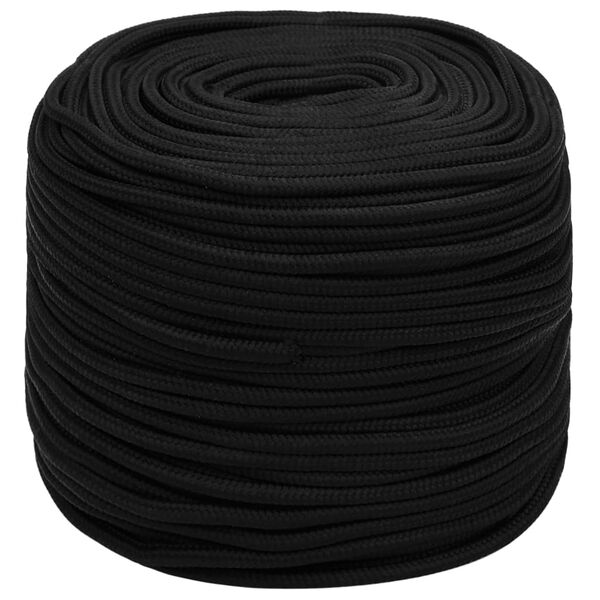 vidaXL Arbeitsseil Schwarz 10 mm 25 m Polyester
