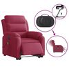 vidaXL Massagesessel mit Aufstehhilfe Elektrisch Weinrot Samt