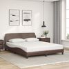 vidaXL Bett mit Matratze "Dover" Braun 160x200 cm Kunstleder