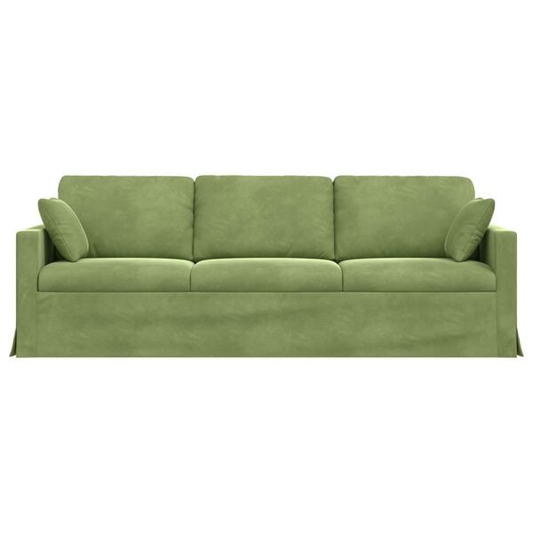 vidaXL Sofa Hellgr&uuml;n 228 x 78 x 80 cm Samt