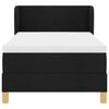 vidaXL Boxspringbett mit Matratze Schwarz 90 x 190 cm Stoff