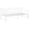 vidaXL Ausziehsofa Bettgestell Weiß Metall 90x200 cm