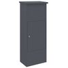 vidaXL Paketdrop-Box mit Speicher Anthrazit 44,5 x 29 x 110,5 cm Stahl