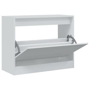 vidaXL Schuhschrank Wei&szlig; 80x34x63 cm Holzwerkstoff