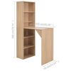 vidaXL Bartisch mit Schrank Eichenoptik 115x59x200 cm