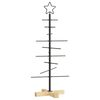vidaXL Metall Weihnachtsbaum Schwarz 90 cm Pulverbeschichteter Stahl