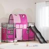 vidaXL Kinder-Etagenbett Schwarz und Pink 74,5 x 190 cm Metall
