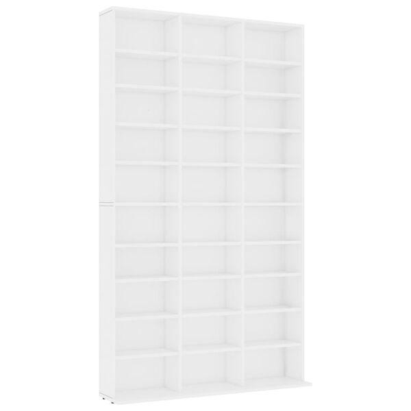 vidaXL CD-Schrank Wei&szlig; 102x16x177,5 cm Holzwerkstoff