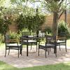 vidaXL Garten Essgruppe 5 pcs Schwarz Poly-Rattan