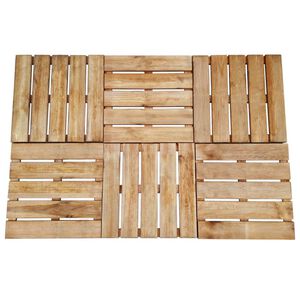 vidaXL Terrassenfliesen 6 Stk. 50x50 cm Holz Braun