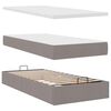 vidaXL Ottoman-Bett mit Matratze & LEDs Taupe 80x200 cm Stoff