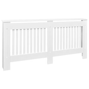 vidaXL Heizk&ouml;rperabdeckung Wei&szlig; Holzwerkstoff 172 cm