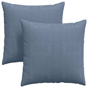 vidaXL Sofakissen 2 St&uuml;ck Blau 60 x 60 cm Cordstoff