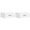 vidaXL Wandmontierter Nachttisch 2 pcs Hochglanz Wei&szlig; Holzwerkstoff