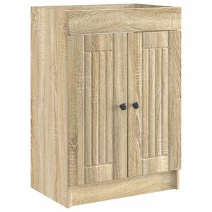 vidaXL Unter dem Waschbecken Badschrank Sonoma-Eiche 56 x 37,5 x 81 cm