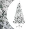 vidaXL K&uuml;nstlicher Weihnachtsbaum 120 cm PVC und Stahl Gr&uuml;n und Wei&szlig;