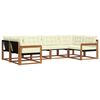 vidaXL Outdoor-Sofagarnitur 6 Stk. Natur und Creme
