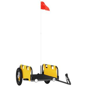 vidaXL Fahrradanh&auml;nger Gelb Oxford-Gewebe und Eisen