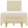 vidaXL Boxspringbett mit Matratze Creme 120 x 190 cm Stoff