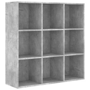 vidaXL B&uuml;cherregal Betongrau 98x29x97,5 cm Holzwerkstoff