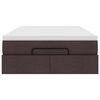 vidaXL Ottoman-Bett mit Matratze Dunkelbraun 120x200 cm Stoff